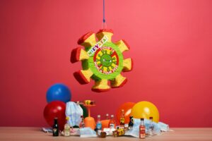 Giros premiados no jogo Piñata Wins com muitos prêmios e diversão.